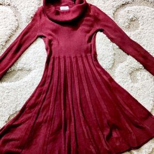 Calvin Klein purple cowneck sweater dress
